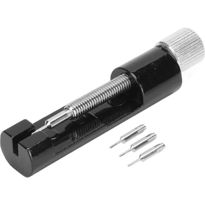 Kit d'outils de démontage de maillons de montre, goupilles de réglage de bracelet, outil de remplacement de bracelet en acier inoxydable black
