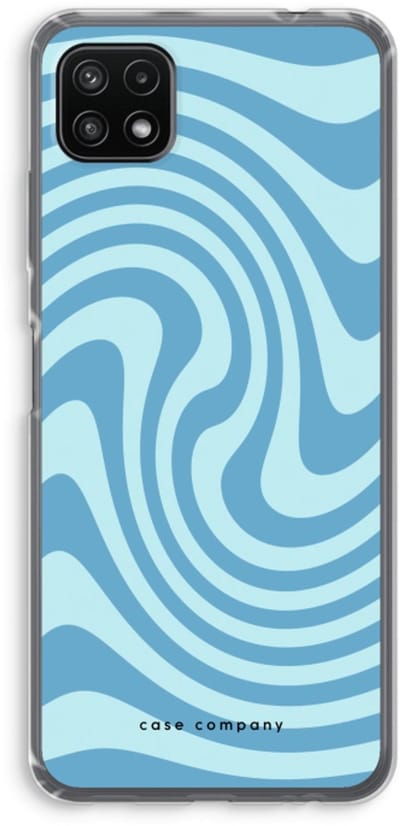 Case Company® - Hoesje geschikt voor Samsung Galaxy A22 5G hoesje - Swirl Blauw - Soft Cover Telefoonhoesje - Bescherming aan alle Kanten en Schermrand