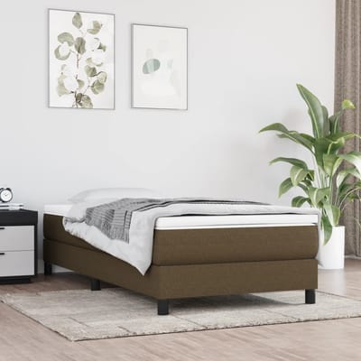 vidaXL - Pocketveringmatras - medium - 80x200x20 - cm - stof - donkerbruin