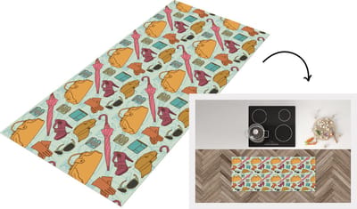 Keukenloper - Loper keuken - Kleren - Paraplu - Seizoenen - Design - 120x50 cm - Keukenloper vinyl