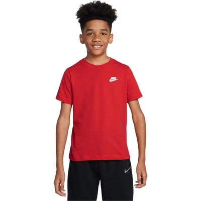 Nike Kinderen Futura Klassiek Logo Regular T-shirt (Rood/Wit)