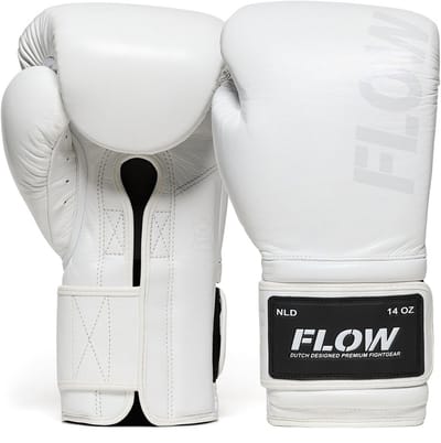 Flow - Challenge Bokshandschoenen - Echt Leer - Wit 12 oz