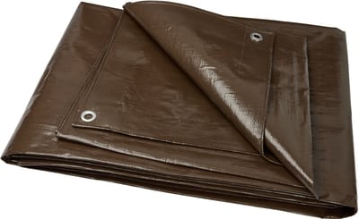 Garronda afdekzeil – 2x4 m Bruin (200 g/m²) – waterdicht zeil, met ogen – UV-bestendig, scheurbestendig, schimmelbestendig – PE geweven zeil voor tuinmeubelen, auto, hout – GD-0162, bruin