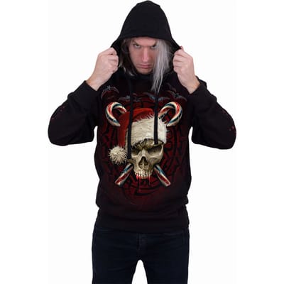Spiral Hoodie met zuurstokken voor volwassenen (Zwart)