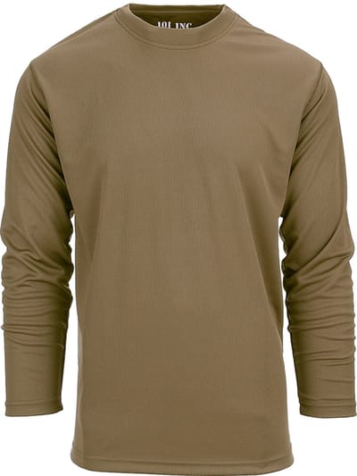 101 INC - Tactical t-shirt Quick Dry long sleeve (kleur: Coyote / maat: S)
