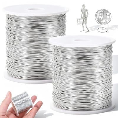 Hobby Draad - Knutseldraad Sieraden - Creatief Maken - Duurzaam Koper - 2x 100m - Zilverkleurig
