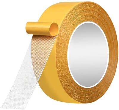 Extra sterke dubbelzijdige tape, 10 m lang en 25 mm breed, ideaal voor knutselen, bruiloften en beurzen, verwijderbaar en zonder resten
