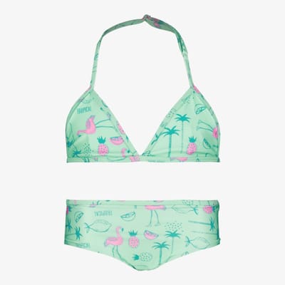 Osaga meisjes bikini met tropische print groen - Maat 110/116