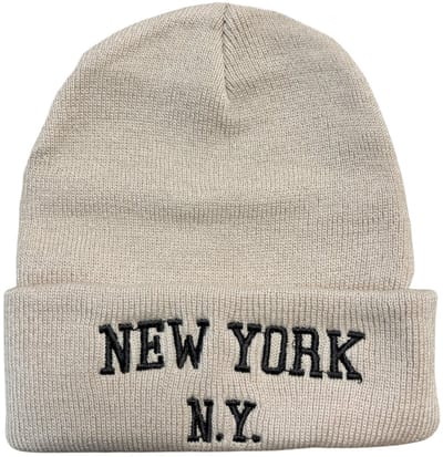 Beanie / Muts New York - Beige | Polyacryl | One Size | Fashion Favorite