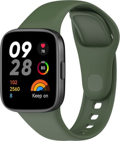 Siliconen Smartwatch bandje - Geschikt voor Redmi Watch 3 siliconen bandje - donkergroen - Strap-it Horlogeband / Polsband / Armband