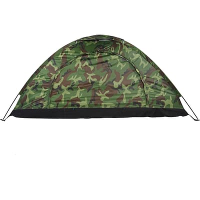 Outdoor Camouflage UV-bescherming Waterdichte eenpersoonstent voor kamperen en wandelen wit