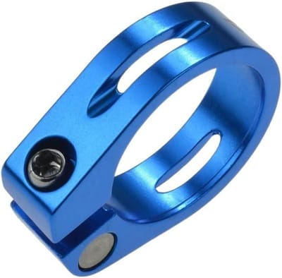 Fiets Zadelklem - Zadelpen Klem - Fiets Zadel Verstellen - Lichtgewicht Aluminium - 31.8mm 34.9mm - Blauw