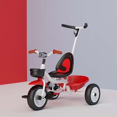 Kinder driewieler - Loopfiets met duwstang - Veilig buiten spelen - Metalen frame - 75 x 50 x 87 cm