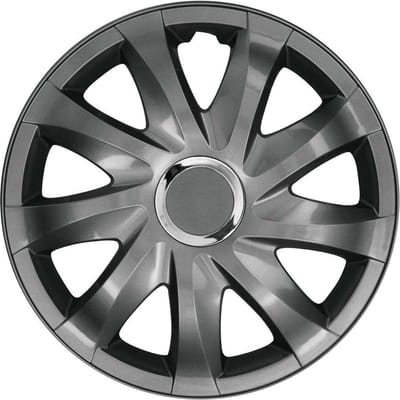 NRM Drift - wieldoppen 14" - grafiet - set van 4 stuks - ABS / Duurzaam / Resistant