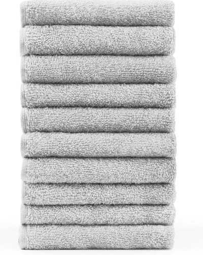 Blumtal Terry Handdoeken Set - 10 x Gasten Handdoekje - 30 x 50 cm - Wit