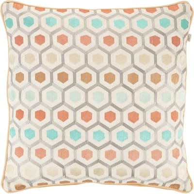 Dutch Decor HUIK - Sierkussen 45x45 cm - geborduurd patroon - 100% katoen - multicolor - Inclusief binnenkussen