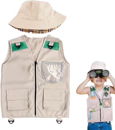 Kinderen Explorer Set - Kleuter Vest - Buiten Ontdekking - Wasbaar Materiaal - 40x48cm Kleding