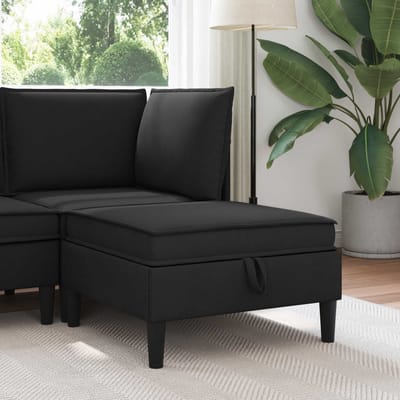 vidaXL - Sofa - Kruk - met - Opbergruimte - Zwart - Fluweel