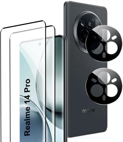 Dailygoods- Displaybeschermfolie 2 Stuks - Gehard Glas - Krasbestendig - Hardheid 9H - Achteruitrijcamera - Geschikt voor Realme 14 Pro 5G - Screenprotector