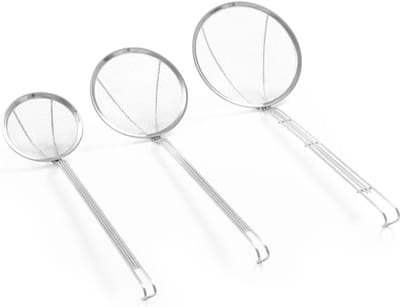 Frituurmand - Spatzeef Kookmand - Eten Frituren - Verstevigde Handgreep - Ø260mm - Zilver
