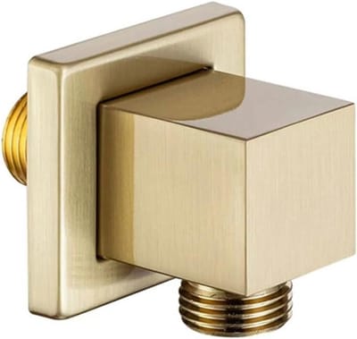 Muurbeugel voor handdouche, G1/2 inch wandmontage, waterafvoer voor doucheslang, messing afwerking, ideaal voor badkamerinstallaties