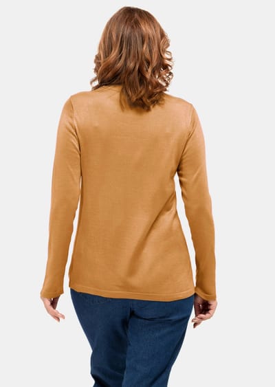 Pullover met opstaande kraag - honing - Gr. 40 van Goldner Fashion