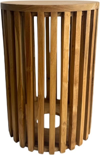 Houten Bijzettafel - Massief Hout - Stijlvolle Decoratie - Handgemaakt Uniek Design - 30x50 cm - Natuurlijk