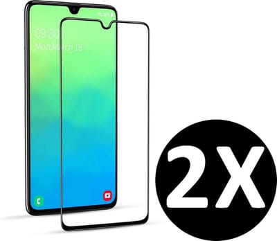 HB Glas Geschikt voor Samsung Galaxy A41 Volledige Scherm Screenprotector Glas Gehard Tempered Glass - 2 Stuks