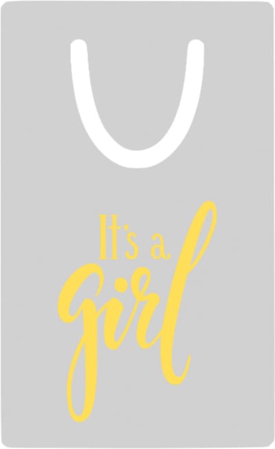 Hacebo® - It's a Girl metalen boekenlegger - Baby - Kersverse ouders - Geboorte kraamcadeau meisje - babyshower Bladwijzer boekenleggers - 7.6 cm x 5cm