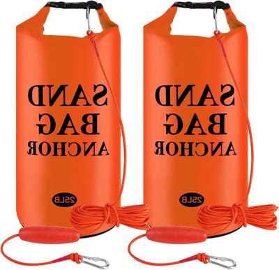 Zandzak Anker - Boot Anker Water Anker - Watersport Stabiliseren - Scheurvast PVC Materiaal - 11.34 kg - Oranje