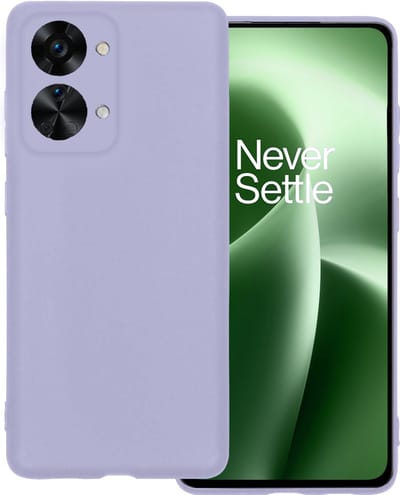Hoesje Geschikt voor OnePlus Nord 2T - Sterk & Shockproof - Hoes Cover - Siliconen Case - Lila