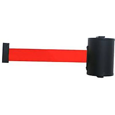 Trekband-muurcassette, schroefbevestiging, 10 m lang, draaibaar, rood