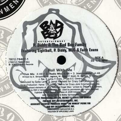 12-inch Plaat P. DIDDY - Roll With Me / Lonely 78612794071 Bad Boy Enterta 2001 VS Rap & Hip-Hop/R&B Gebruikt gray