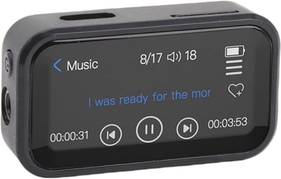 longziming -Draagbare Mp3-speler - Digitale Audiosspeler - Draagbare Mediaspeler - 1,47 Inch Volledig Aanraakbaar Scherm - Bluetooth 5.3 - ABS Kunststof - Ideaal Voor Onderweg En Opnames - 1 Stuk