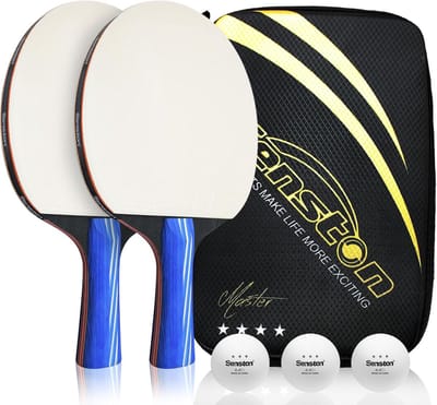 Tafeltennisset (2 Paddles en Ballen) - Professionele Pingpong Rackets met Hoes voor Binnen en Buiten