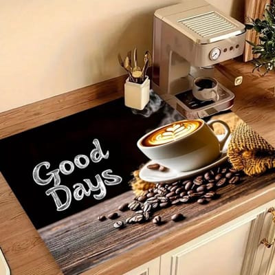 Absorberende Druppelmat voor Koffiemachine met Antislip Rubber Zool Anti-Vuil voor Koffiemachine Keukenaanrecht Badkamer Aanrecht 50x80cm brown