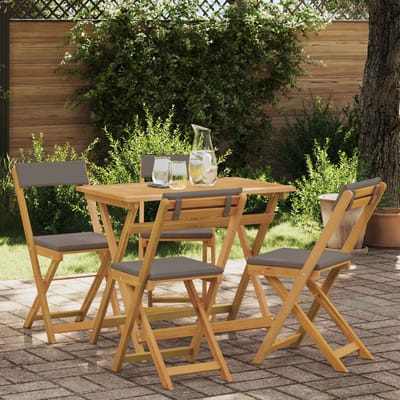 vidaXL - Bistrostoelen - voor - buiten - 4 - st - Donkergrijs