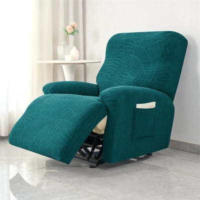 Split Jacquard Relaxfauteuil Bankhoes Lazy Boy Elastische Fauteuilhoes Relax Anti-Kat Krab Enkele Lounge Bankhoezen