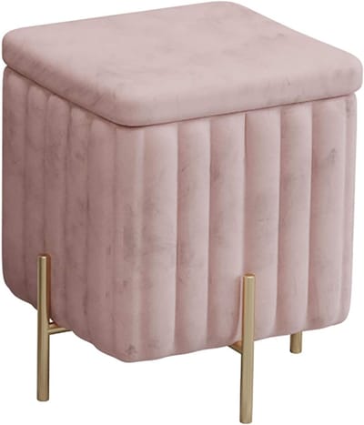 Opbergkruk - Voetenbankje Krukje - Schoenen Wisselen - Verborgen Opbergruimte - 45x45x42cm - 8 Kleuren