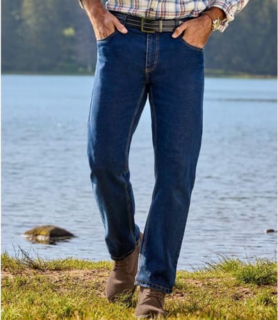 ATLAS FOR MEN - Spijkerbroek recht model Raw Blue - Heren - Verkrijgbaar in grote maten - W48