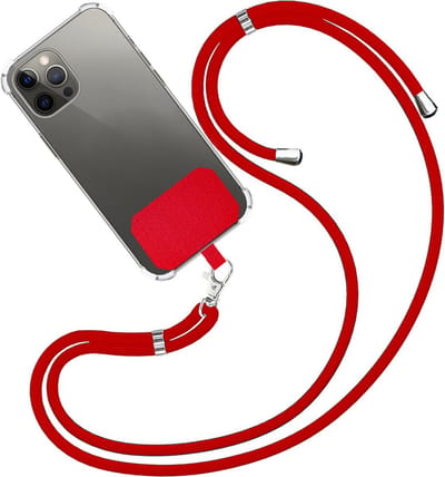 Telefoonkoord Universeel Telefoon Koord Telefoonketting Verstelbaar Telefoonkoorden 150 cm - Rood