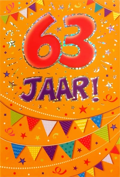 Verjaardagskaart - That Funny Age - 63 jaar - Met Envelop - Per stuk
