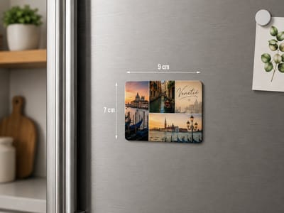 Venetië Koelkastmagneet MDF – Souvenir Magneet met Gondels, Kanalen en Venetiaanse Sfeer – Italië Reismagneet