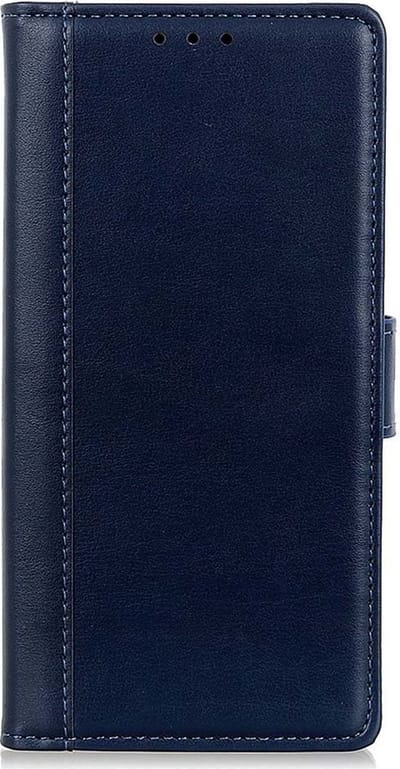 Shop4 - Oppo Find X5 Pro Hoesje - Wallet Case met Pasjeshouder Grain Blauw