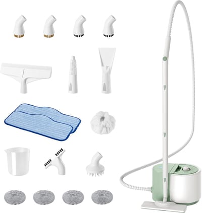 Stoomreiniger - Handstoomapparaat - Grondige Huisreiniging - 25 Delige Accessoireset - 15 Liter Tank - Groen
