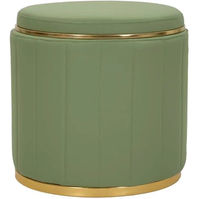 Poef London Pouf With Storage Green Ø 46,5×44 cm