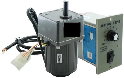 Wisselstroommotor - Asynchrone motor Transmissiemotor - Machines Aandrijven - Met Snelheidsregelaar - 15 W 10 mm - Zilver