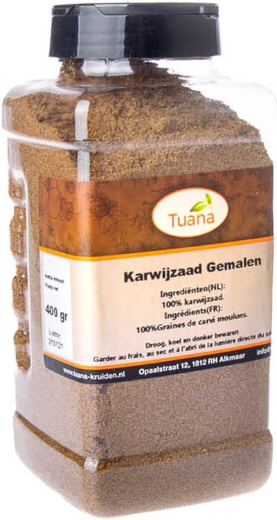 Tuana Kruiden - Karwijzaad Gemalen - Strooibus 400 Gram - Tuanashop - GP-K-0010