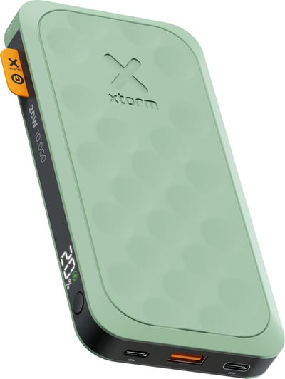 Xtorm Fuel Series 5 20W Powerbank 10.000 mAh - 2 x USB-C / 1 x USB-A - GRS Materiaal - Airport Proof - Groen - Noodpakket