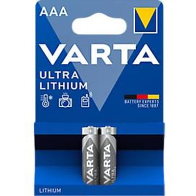 VARTA batterij PROFESSIONAL LITHIUM, Micro AAA, 1,5 V, 2 stuks
